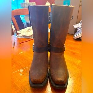Brand new brown leather cowboy boots